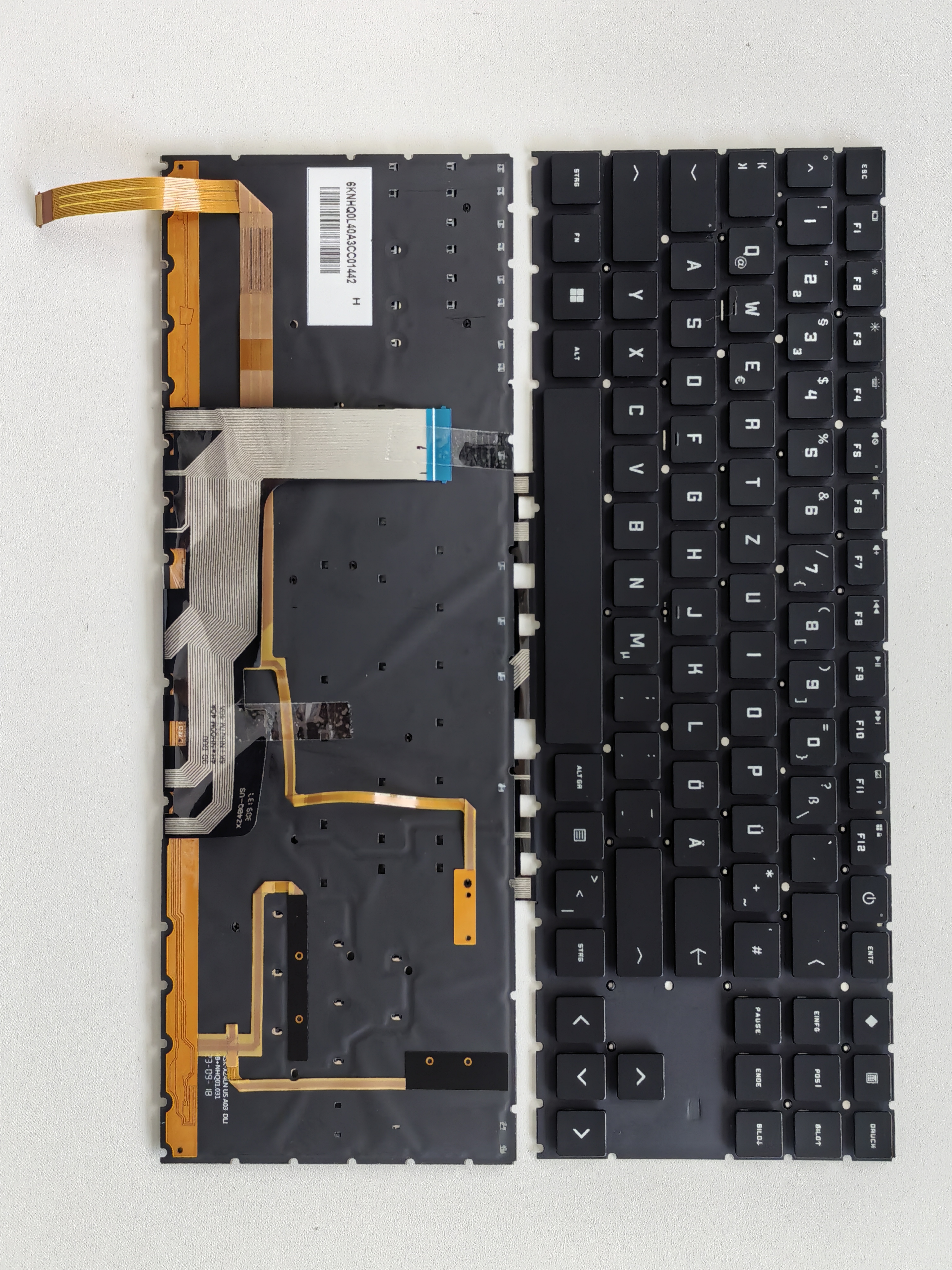Picture of New Replacement Laptop Keyboard For HP 15-EN/15-EK colorful backlight small carriage return BLACK Backlit GR Layout